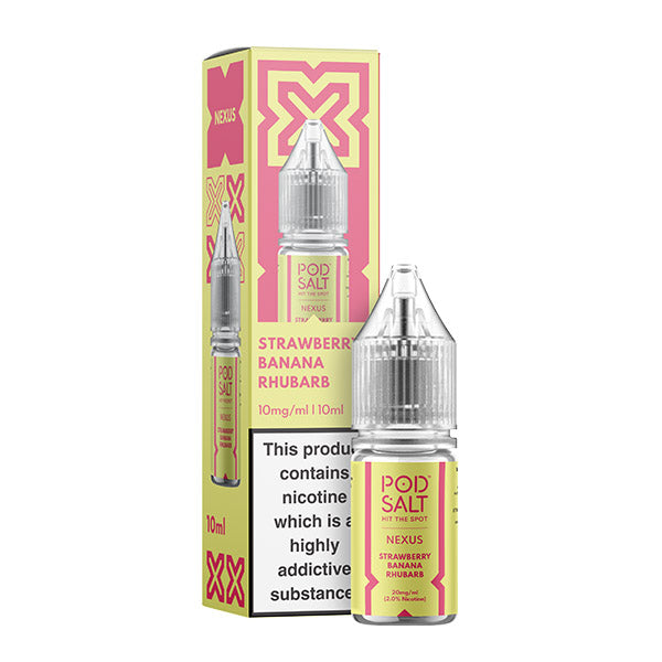 Pod Salt Nexus Strawberry Banana Rhubarb 10ml Nic Salt