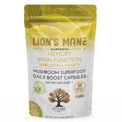 NTURE Lion Mane Mushroom Capsules 2000mg 60pk
