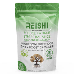 NTURE Reishi Mushroom Capsules 2000mg 60pk