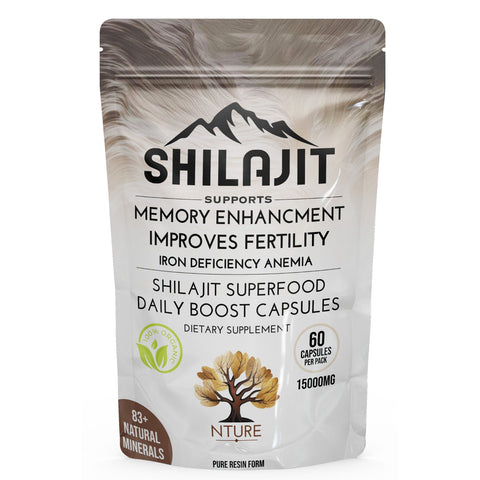 NTURE Shilajit Capsules 15000mg 60pk