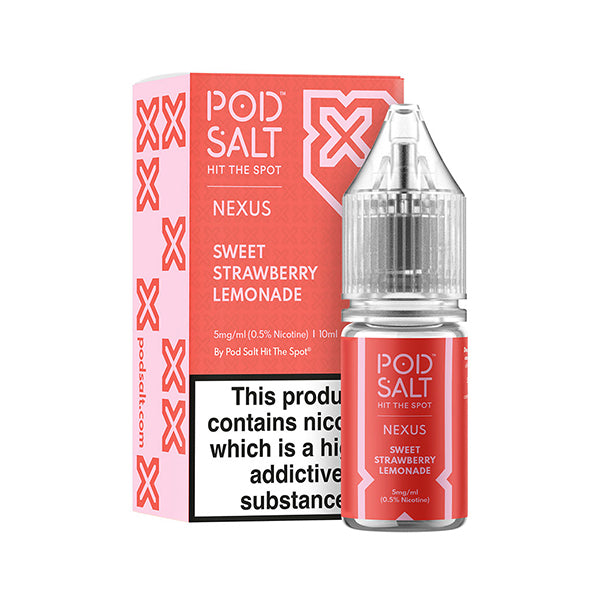 Sweet Strawberry Lemonade Nic Salt by Pod Salt - Nic Salts UK