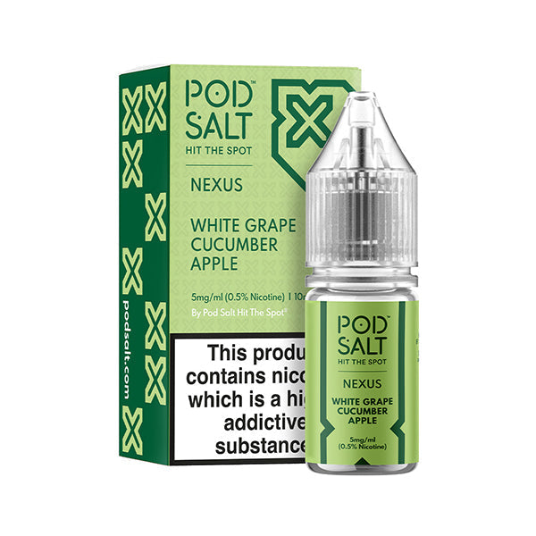 White Grape Cucumber Apple Nic Salt by Pod Salt - Nic Salts UK