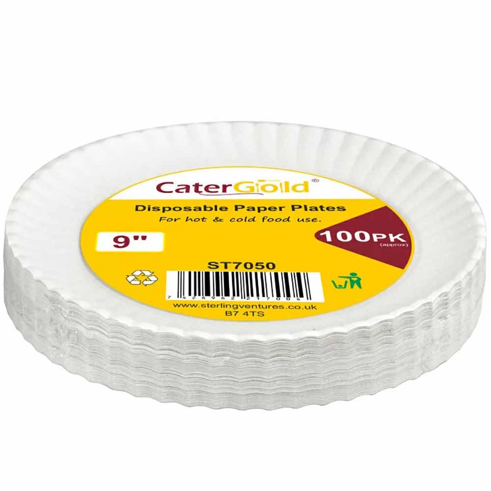 Paper Plate 9" (23cm) 100 pk