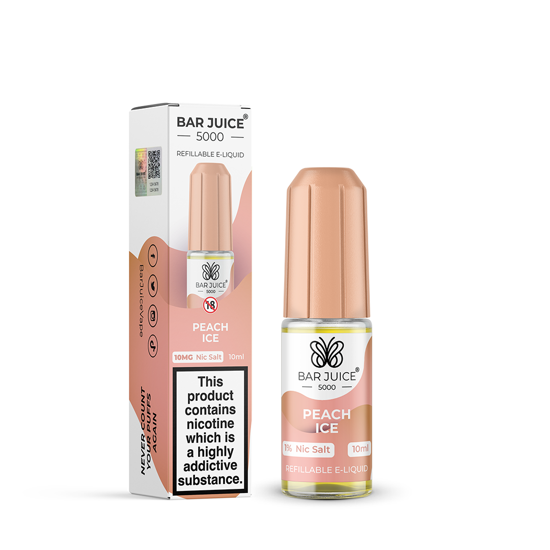 Bar Juice 5000 Peach Ice 10ml Nic Salt 10mg