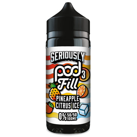 Seriously Pod Fill X3 Pineapple Citrus Ice 0mg 100ml Shortfill