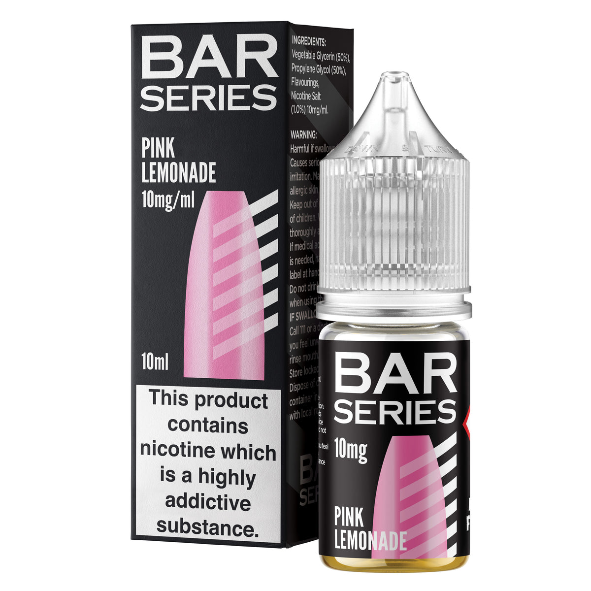 Bar Series Pink Lemonade 10ml Nic Salt - 10mg