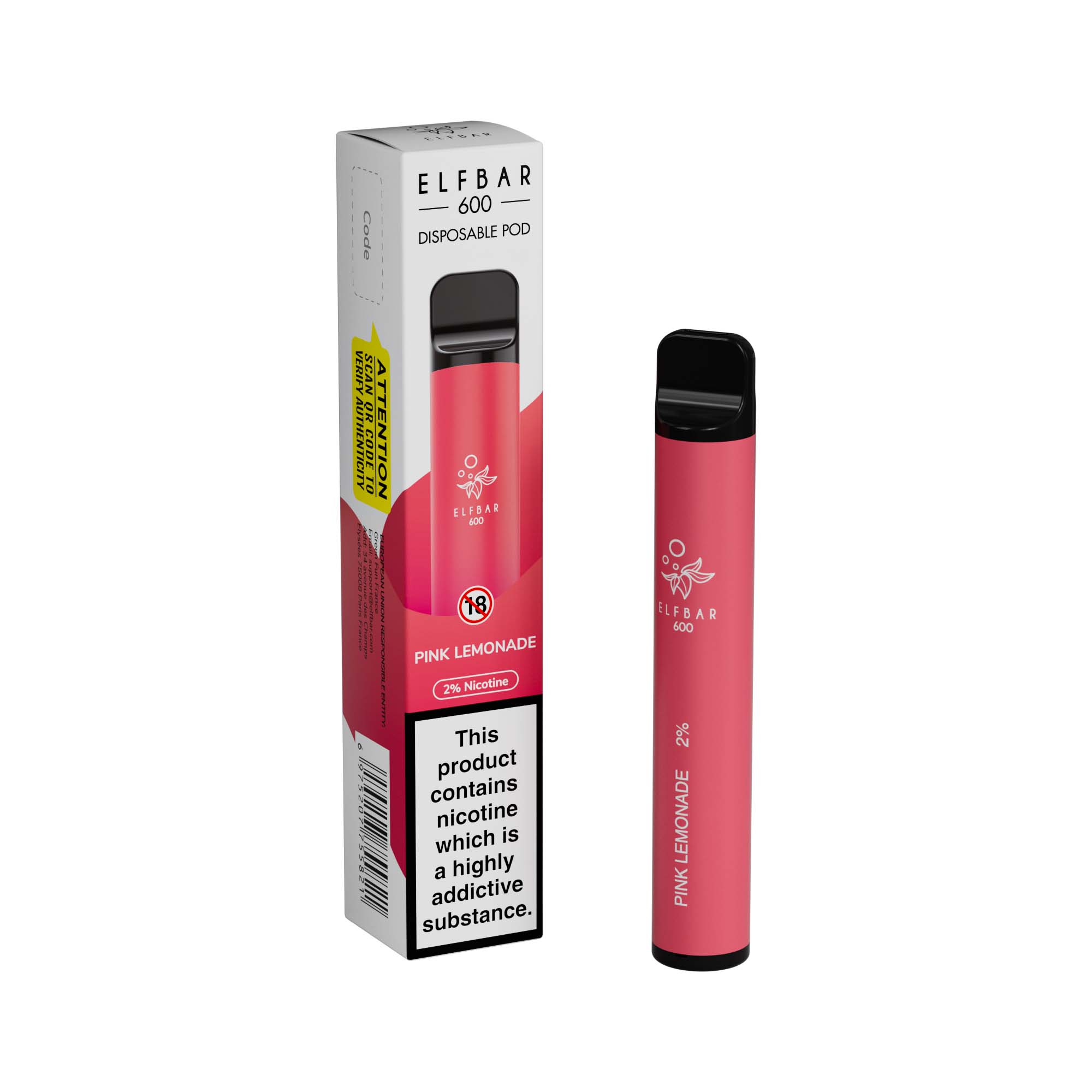 Elf Bar 600 Disposable Vape Device 20mg