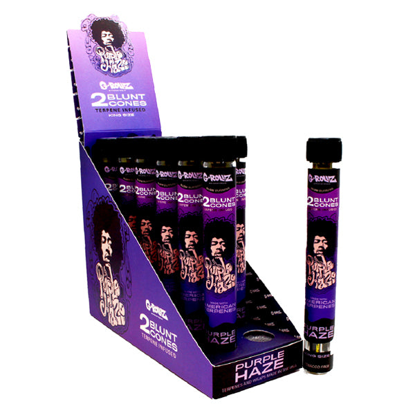 G-ROLLZ - Terpene Blunt Cones - 12 Per Box - 2 Per Pack - Purple Haze