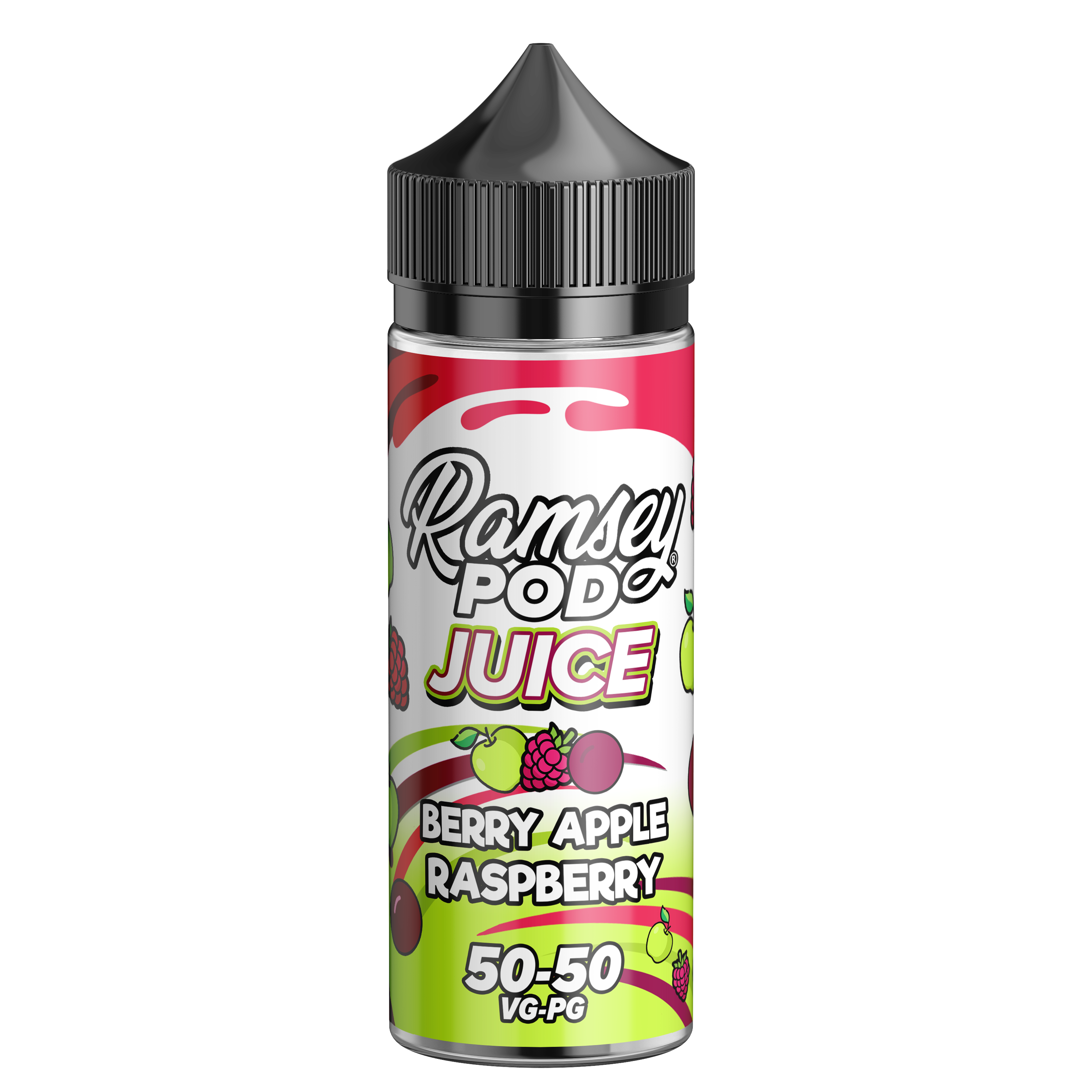 Ramsey Pod Juice Berry Apple Raspberry 0mg 100ml Shortfill E-Liquid