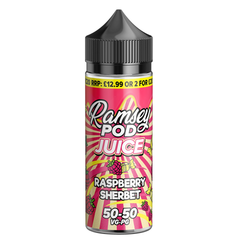 Ramsey Pod Juice Raspberry Sherbet 100ml Shortfill