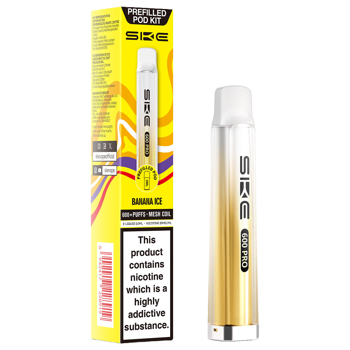 SKE 600 Pro Prefilled Pod Kit