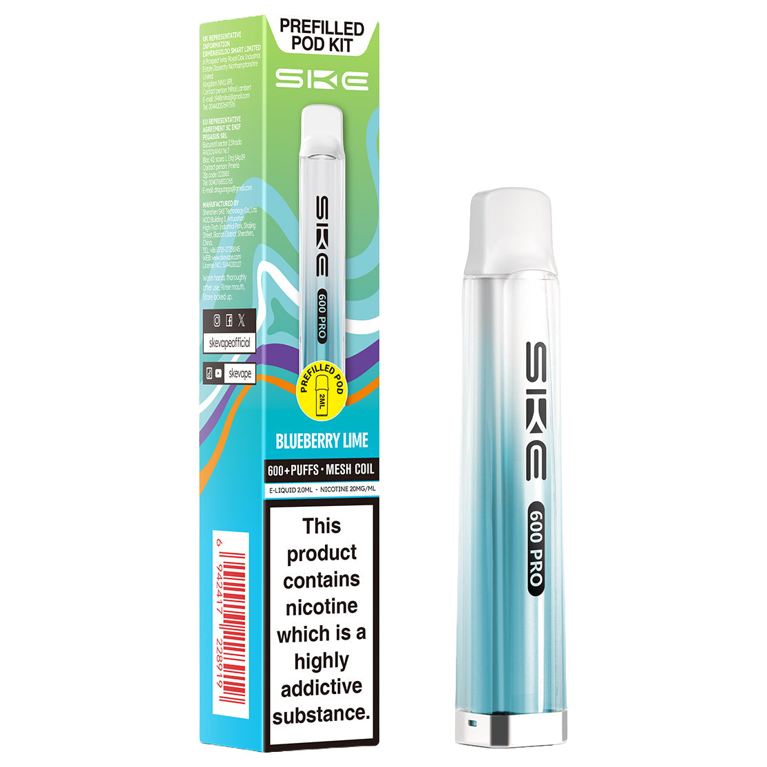 SKE 600 Pro Prefilled Pod Kit