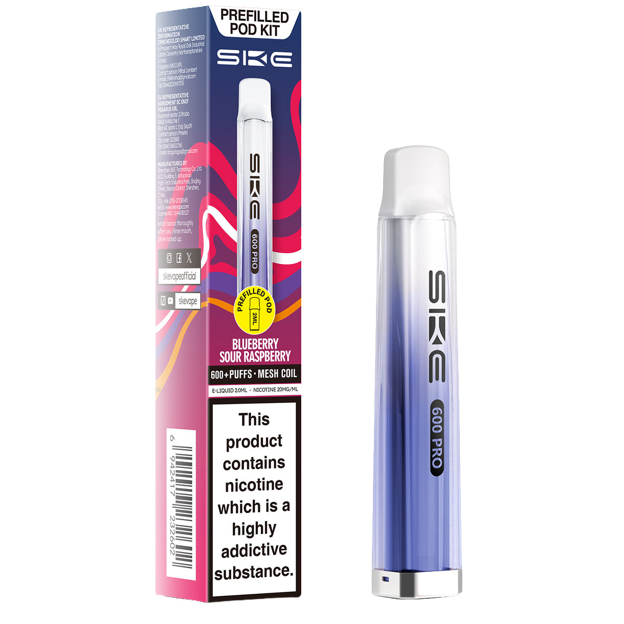 SKE 600 Pro Prefilled Pod Kit