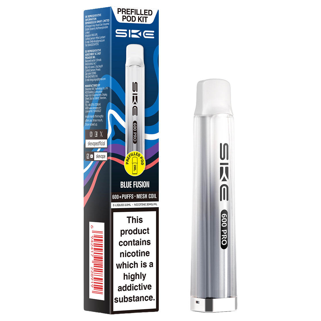 SKE 600 Pro Prefilled Pod Kit