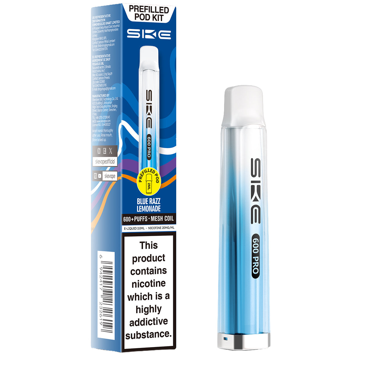 SKE 600 Pro Prefilled Pod Kit