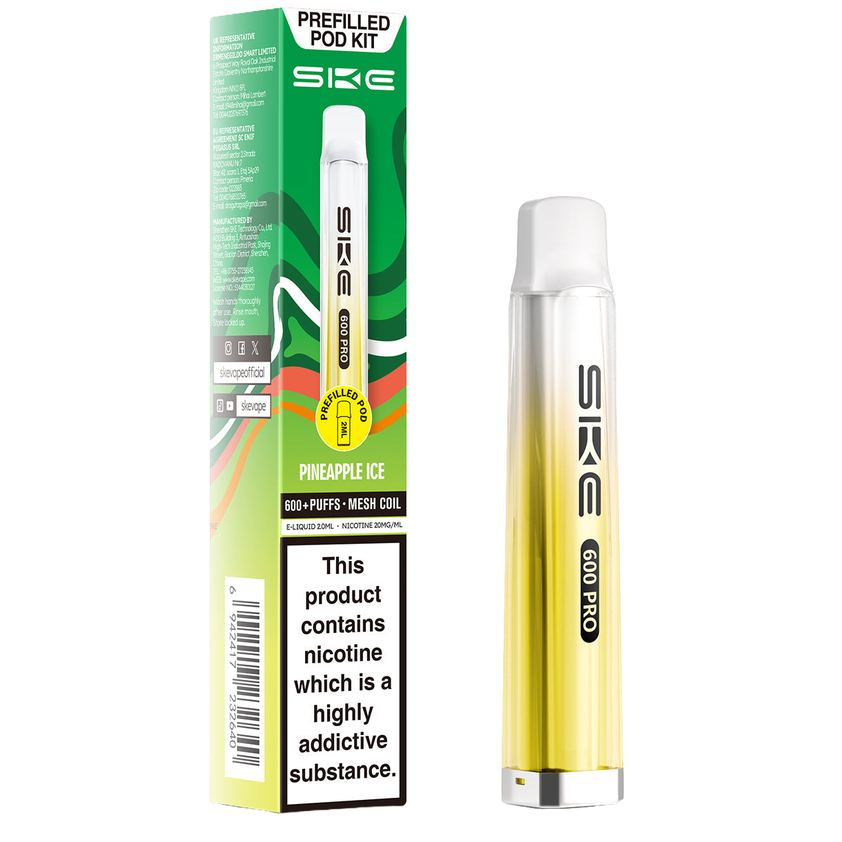 SKE 600 Pro Prefilled Pod Kit