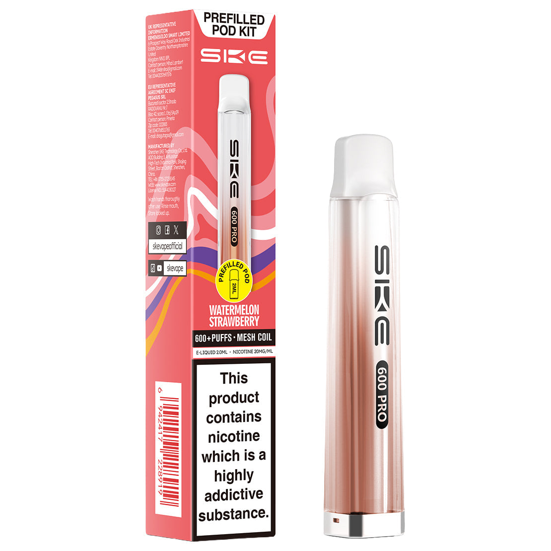 SKE 600 Pro Prefilled Pod Kit