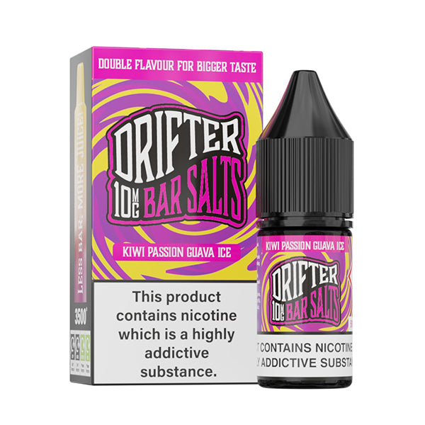 Drifter Bar Salts Kiwi Passion Guava Ice 10ml Nic Salt 10mg