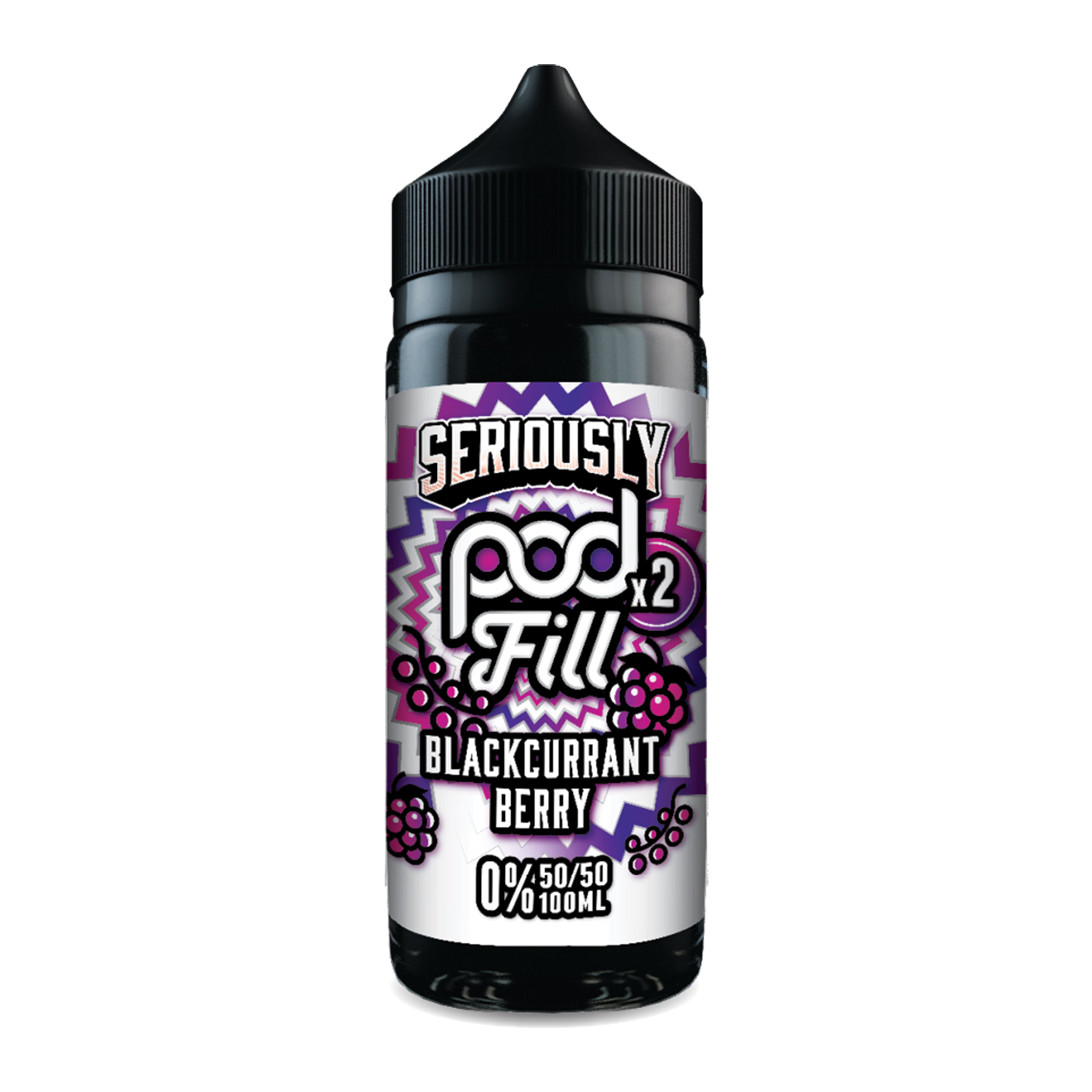 Doozy Vape Seriously Pod Fill X2 Blackcurrant Berry 0mg 100ml Shortfill