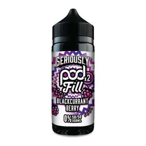 Doozy Vape Seriously Pod Fill X2 Blackcurrant Berry 0mg 100ml Shortfill