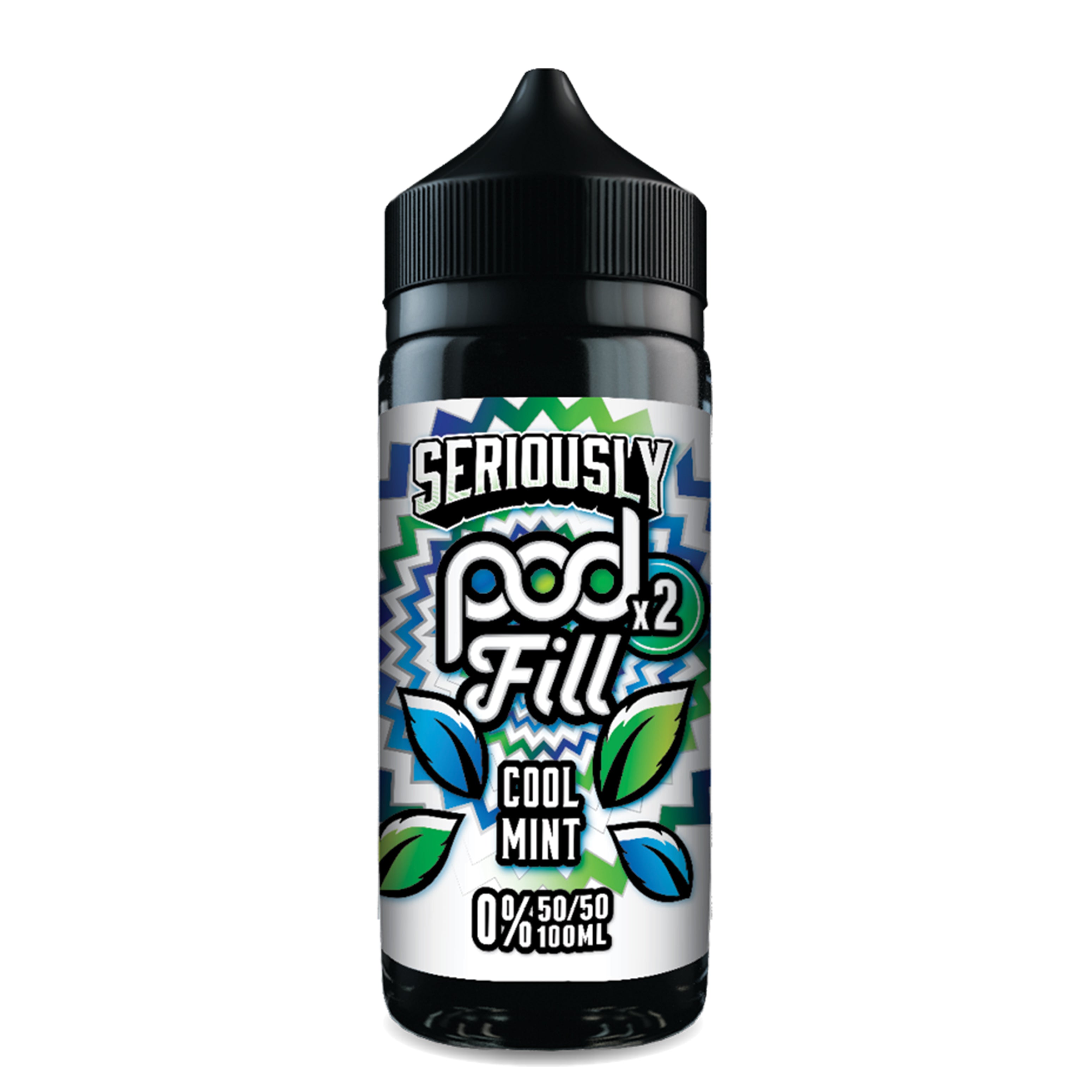 Doozy Vape Seriously Pod Fill X2 Cool Mint 0mg 100ml Shortfill