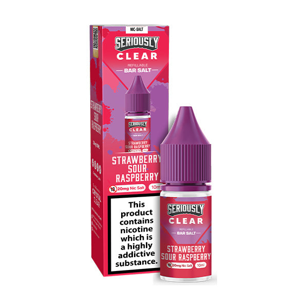 Doozy Vape Seriously Clear Nic Salts (20mg) - Strawberry Sour Raspberry