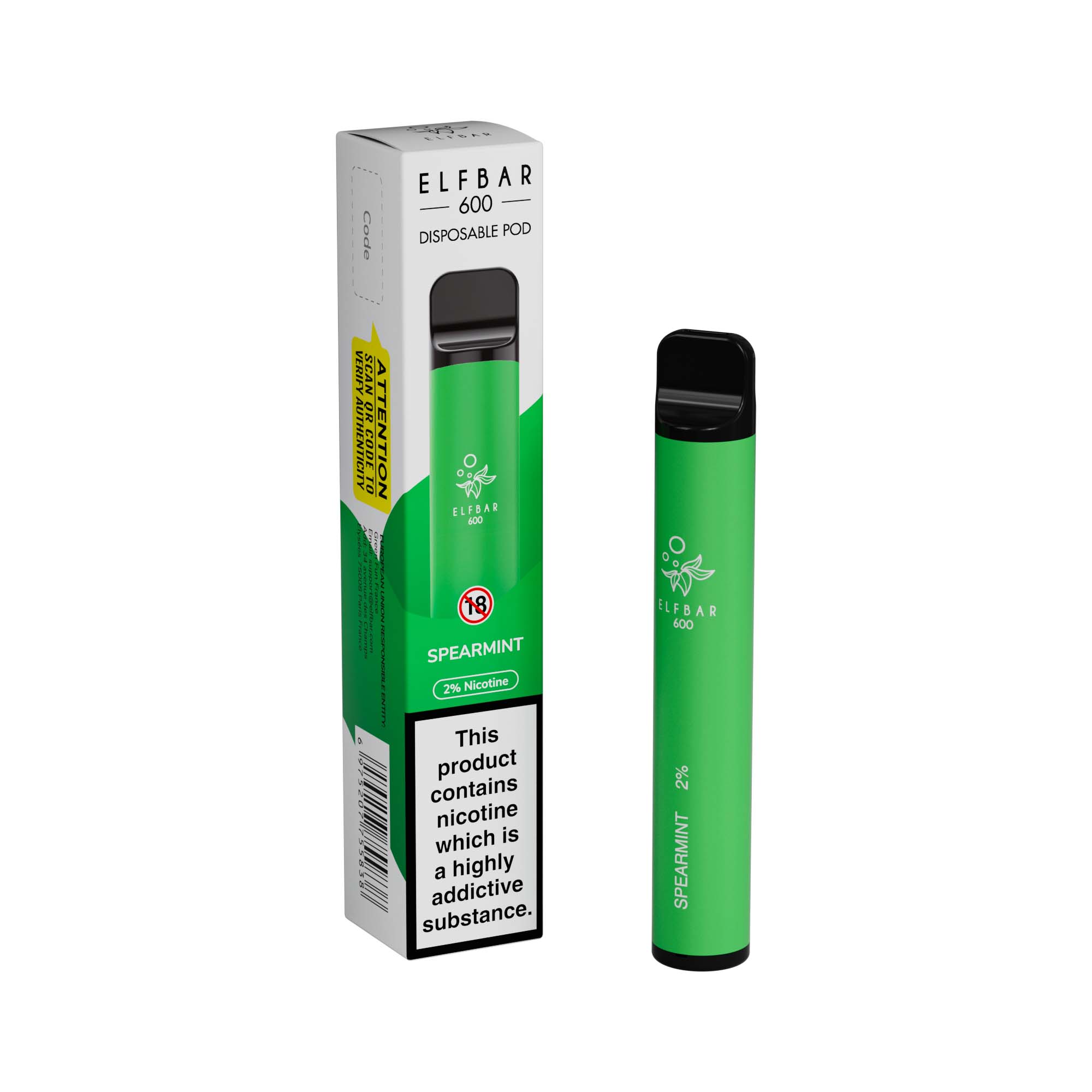 Elf Bar 600 Disposable Vape Device 20mg