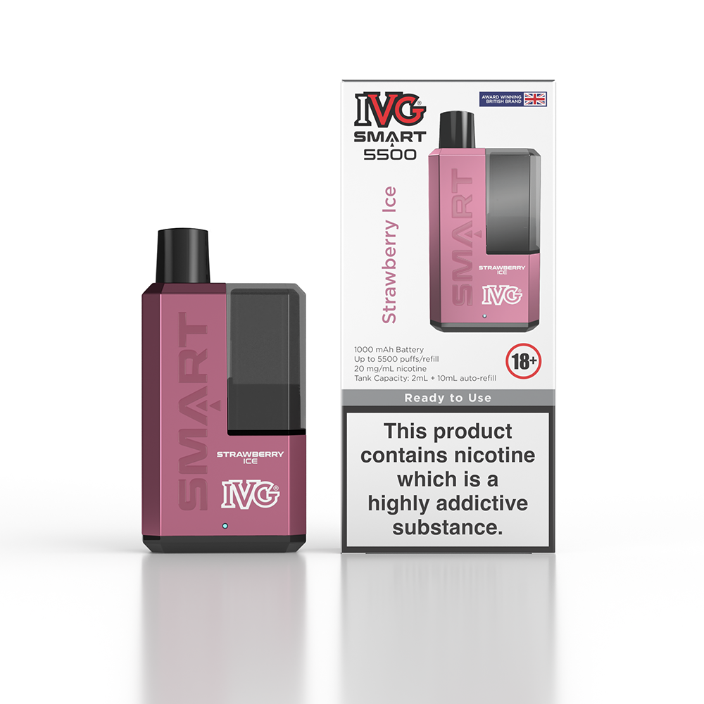 IVG Smart 5500 Disposable Vape Device - Strawberry Ice