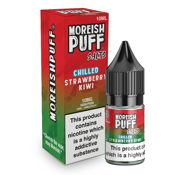 Moreish Puff Strawberry & Kiwi Chilled Nic Salt 10ml