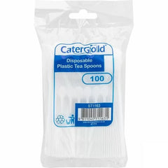 CaterGold Disposable Plastic Tea Spoons