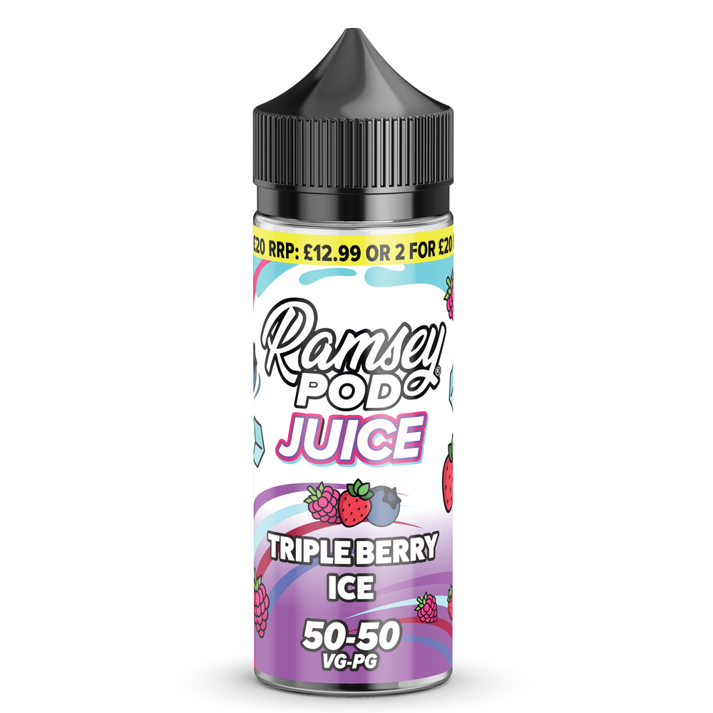 Ramsey Pod Juice Triple Berry Ice 100ml Shortfill