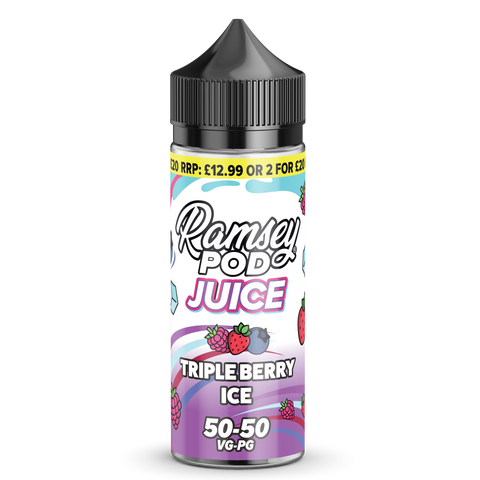 Ramsey Pod Juice Triple Berry Ice 100ml Shortfill