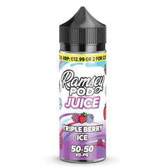 Ramsey Pod Juice Triple Berry Ice 100ml Shortfill
