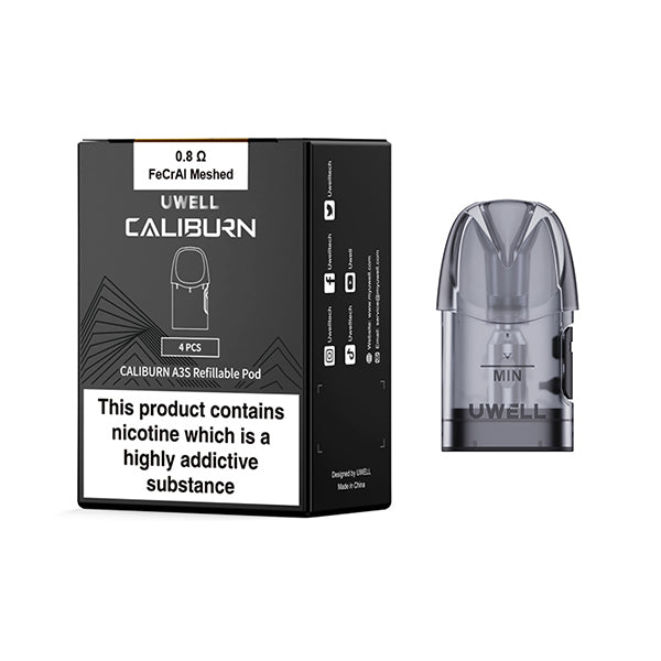 Uwell Caliburn A3S Replacement Pod 4 Pack