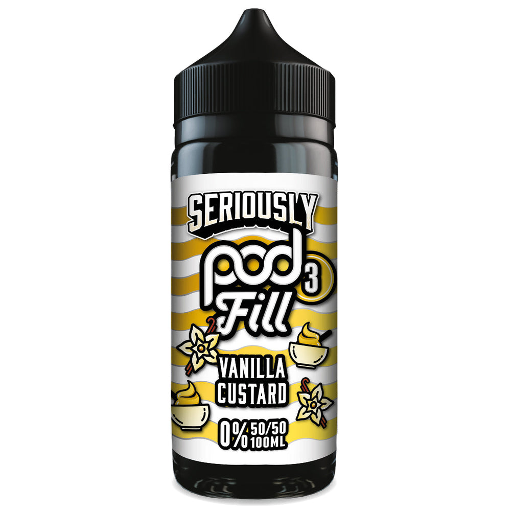 Seriously Pod Fill X3 Vanilla Custard 0mg 100ml Shortfill