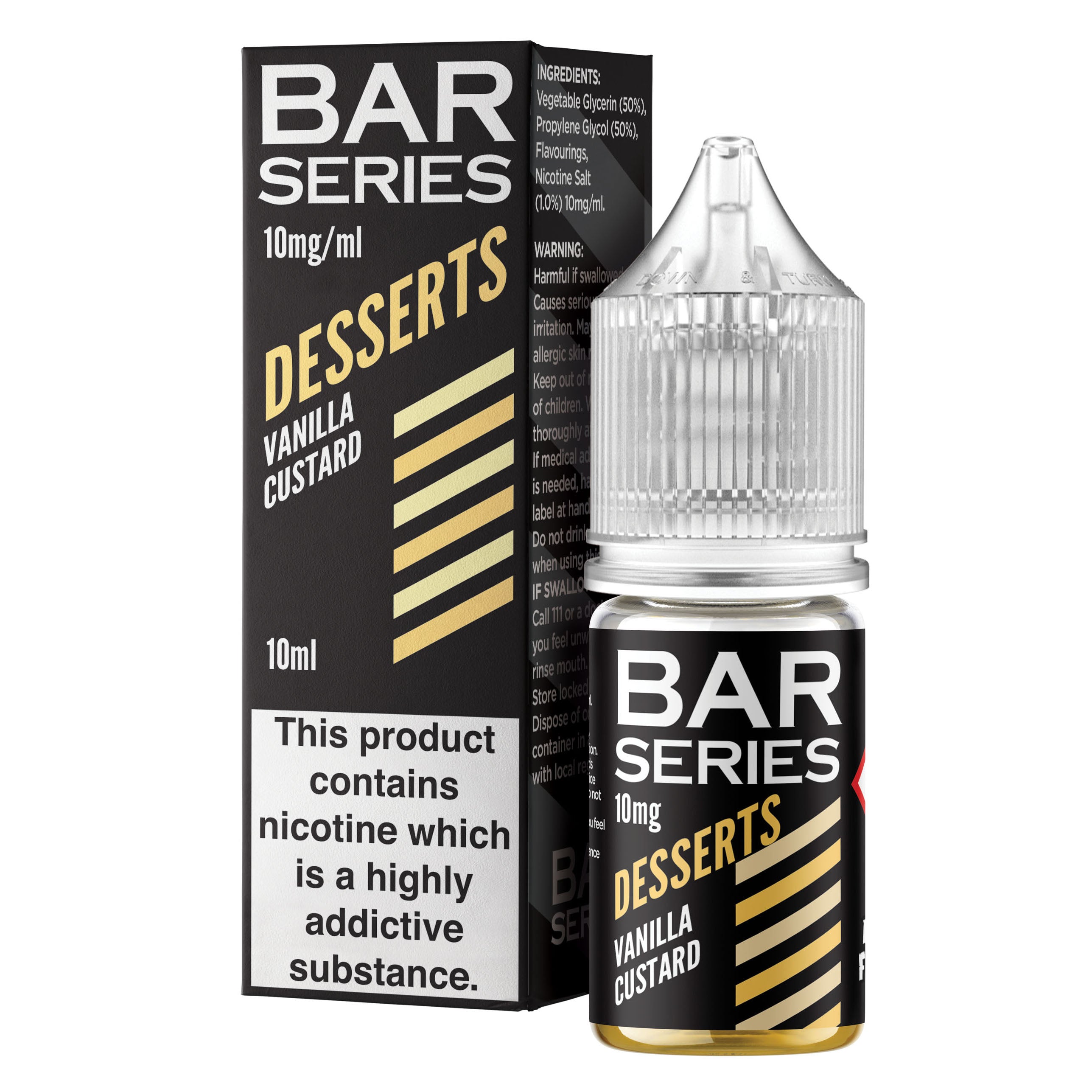 Bar Series Desserts Vanilla Custard 10ml Nic Salt - 10mg