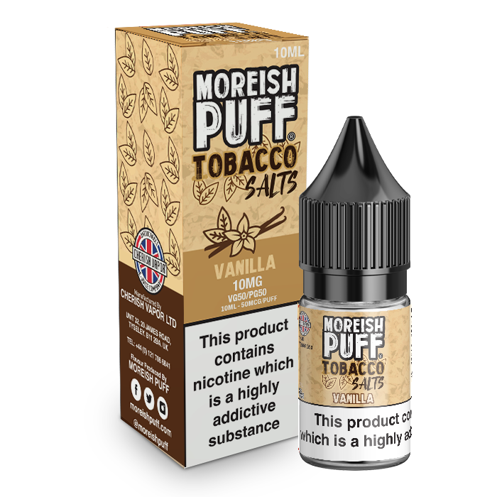 Vanilla Tobacco Nic Salt by Moreish Puff 10ml