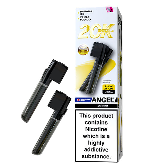 Vapes Bars Angel 20K Prefilled Vape Pods + Refill Container - Yellow Edition