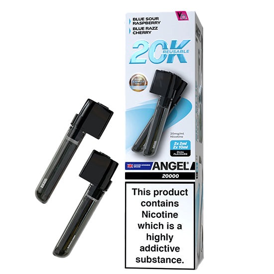 Vapes Bars Angel 20K Prefilled Vape Pods + Refill Container - Sky Blue Edition