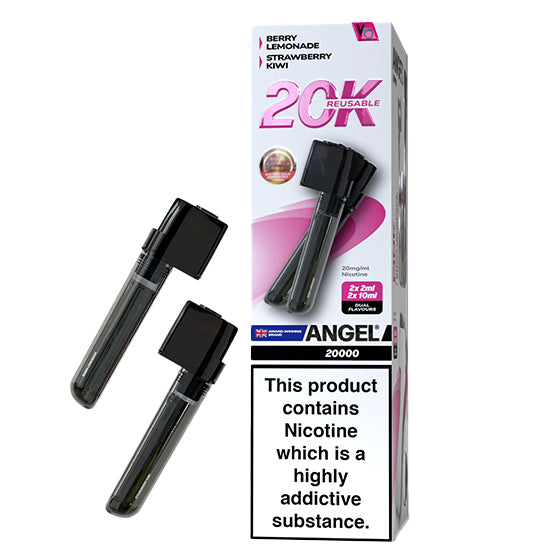 Vapes Bars Angel 20K Prefilled Vape Pods + Refill Container - Pink Edition