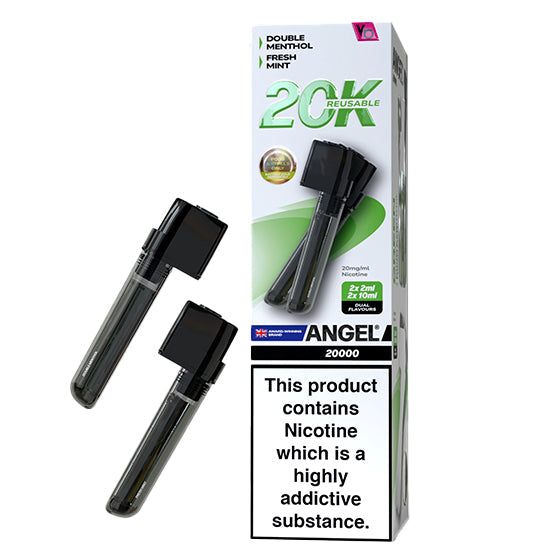 Vapes Bars Angel 20K Prefilled Vape Pods + Refill Container - Green Edition