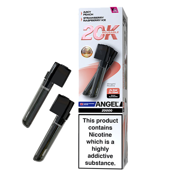 Vapes Bars Angel 20K Prefilled Vape Pods + Refill Container - Coral Edition