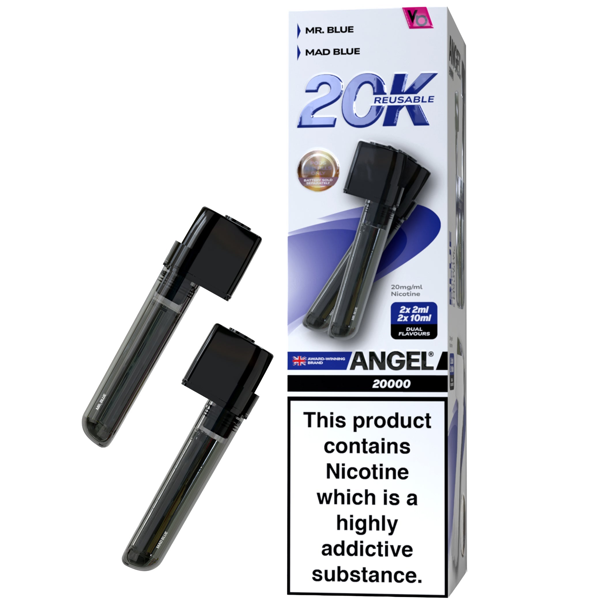 Vapes Bars Angel 20K Prefilled Vape Pods + Refill Container