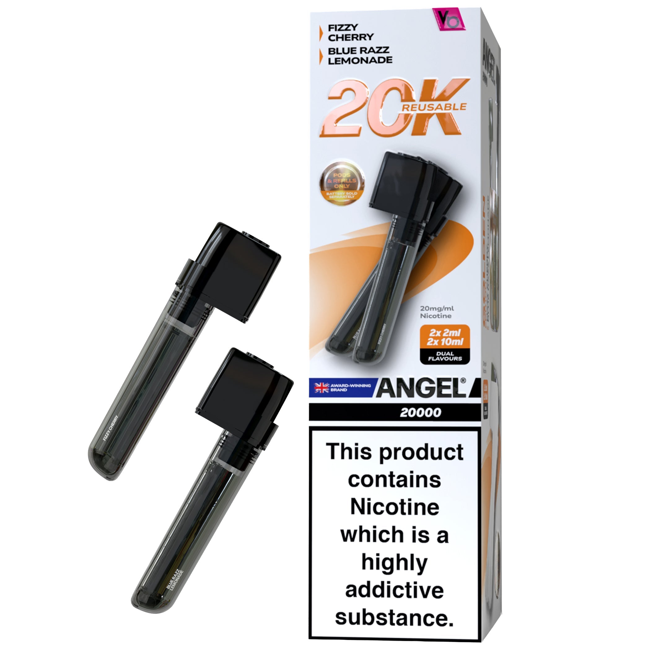 Vapes Bars Angel 20K Prefilled Vape Pods + Refill Container