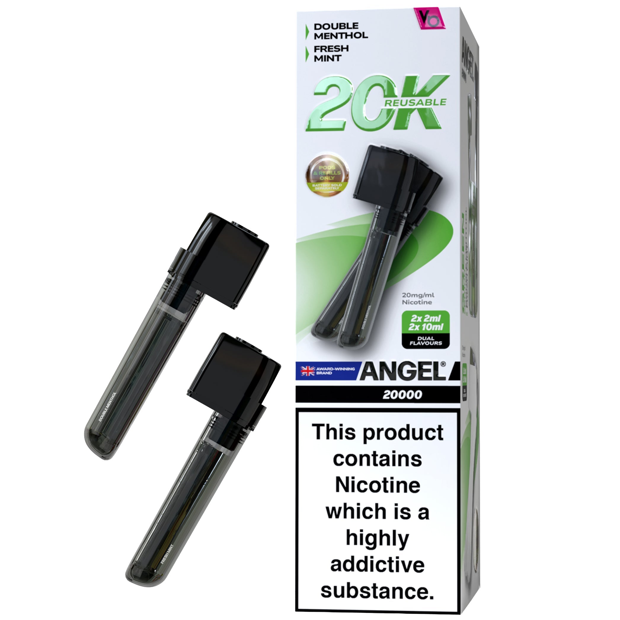 Vapes Bars Angel 20K Prefilled Vape Pods + Refill Container
