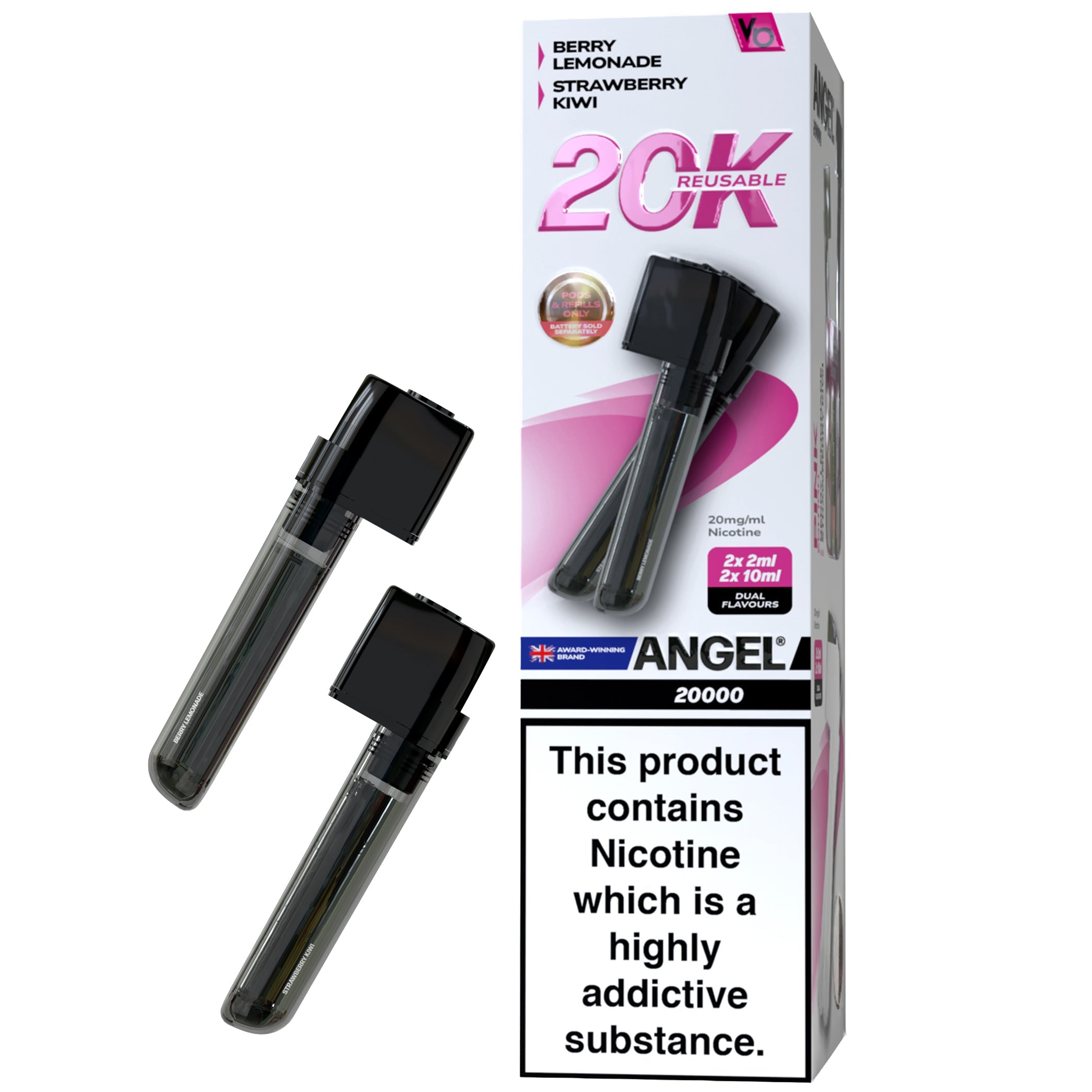 Vapes Bars Angel 20K Prefilled Vape Pods + Refill Container