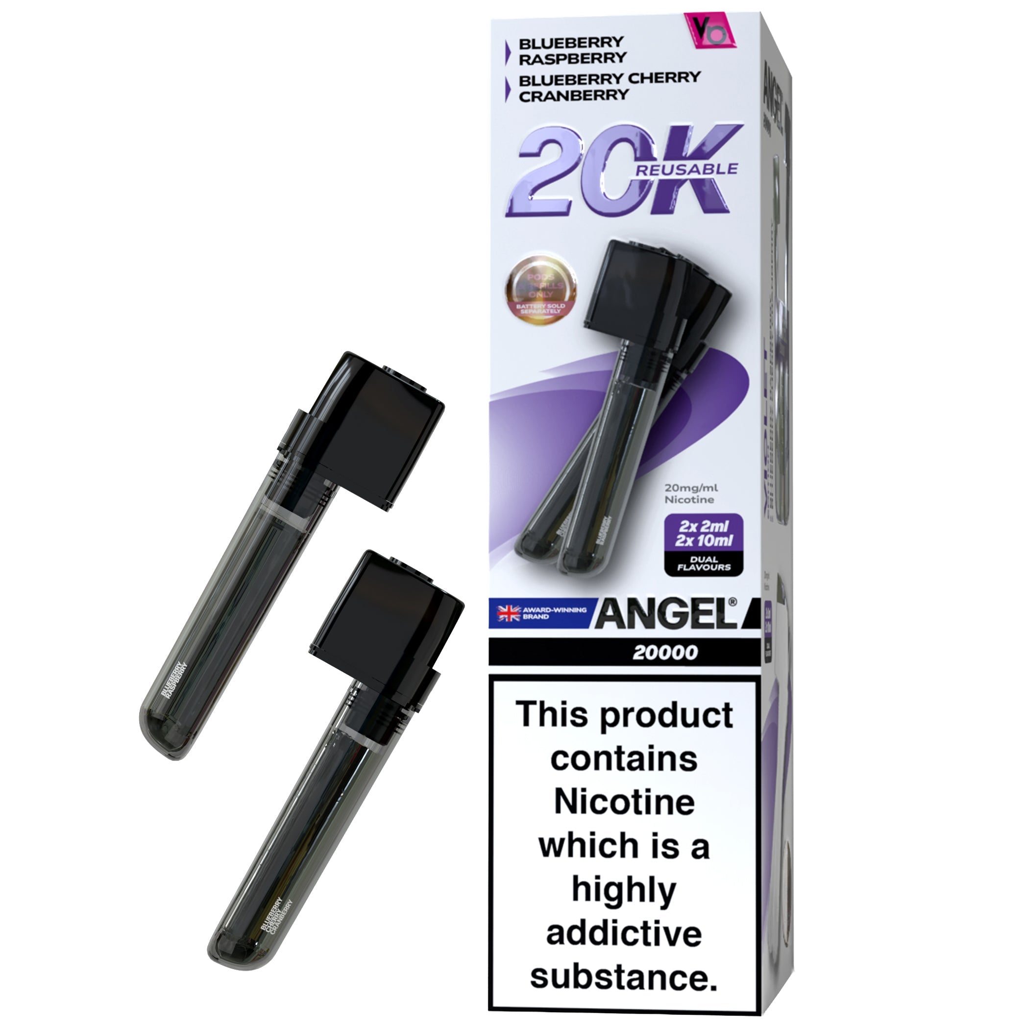 Vapes Bars Angel 20K Prefilled Vape Pods + Refill Container