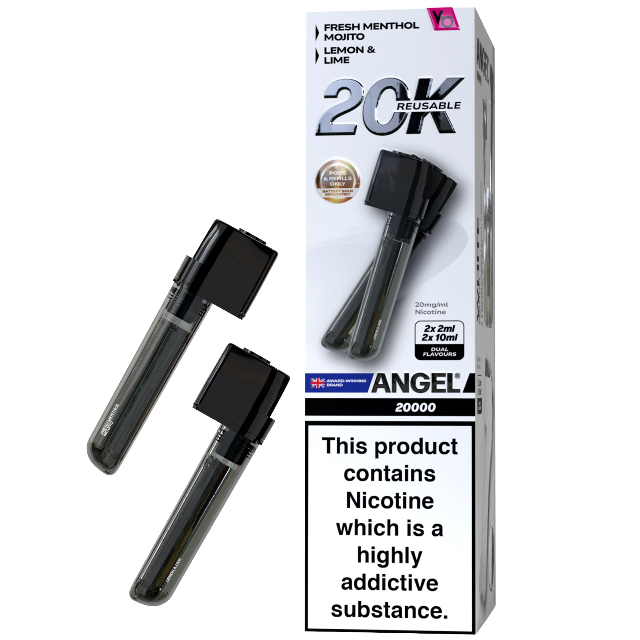 Vapes Bars Angel 20K Prefilled Vape Pods + Refill Container
