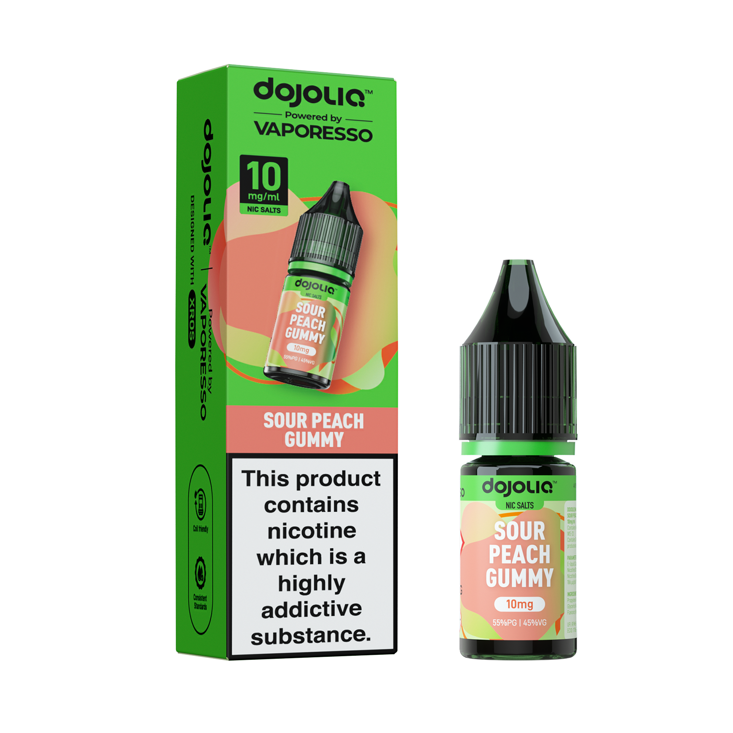Vaporesso DojoLIQ Nic Salt 10ml (10mg) - Sour Peach Gummy