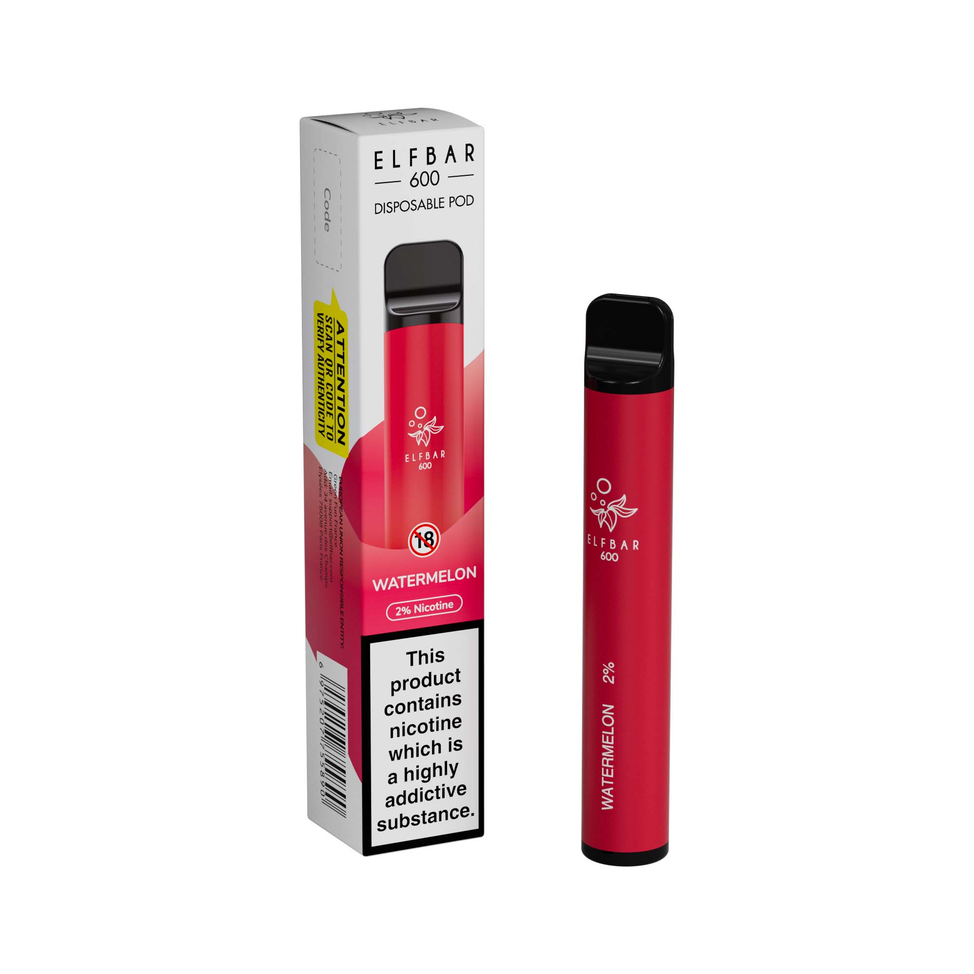 Elf Bar 600 Disposable Vape Device 20mg